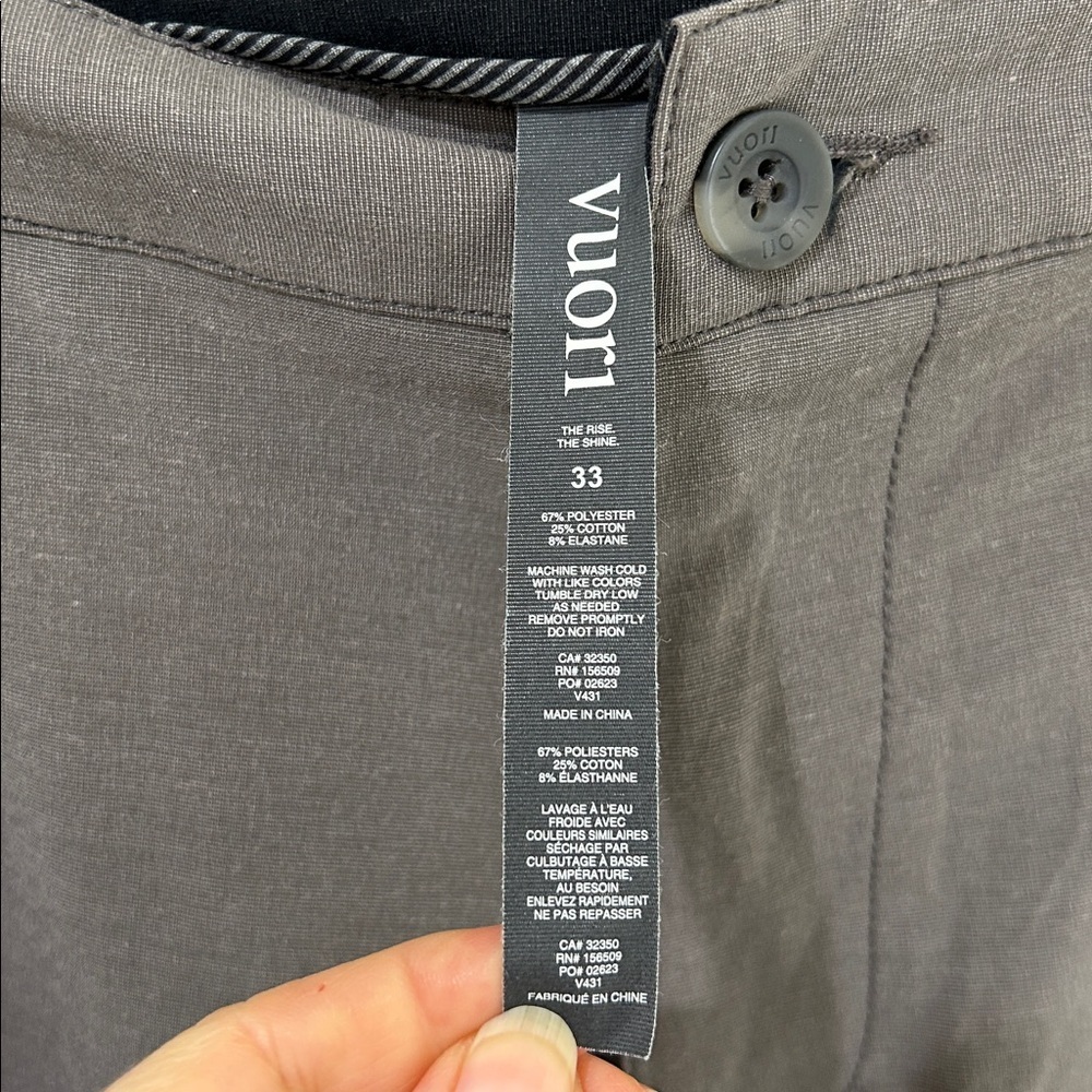 VUORI Aim Pants 30” Gray Size 33” Waist - Picture 6 of 16